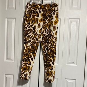 7th Avenue animal print pants trousers slacks size 10